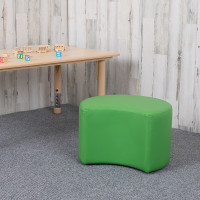 Flash Furniture ZB-FT-045C-12-GREEN-GG Soft Seating Collaborative Moon for Classrooms and Daycares - 12